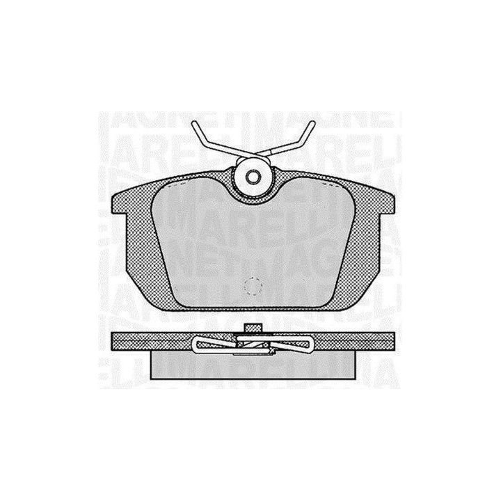 Stabdžių trinkelių rinkinys, diskinis stabdys MAGNETI MARELLI 363916060783