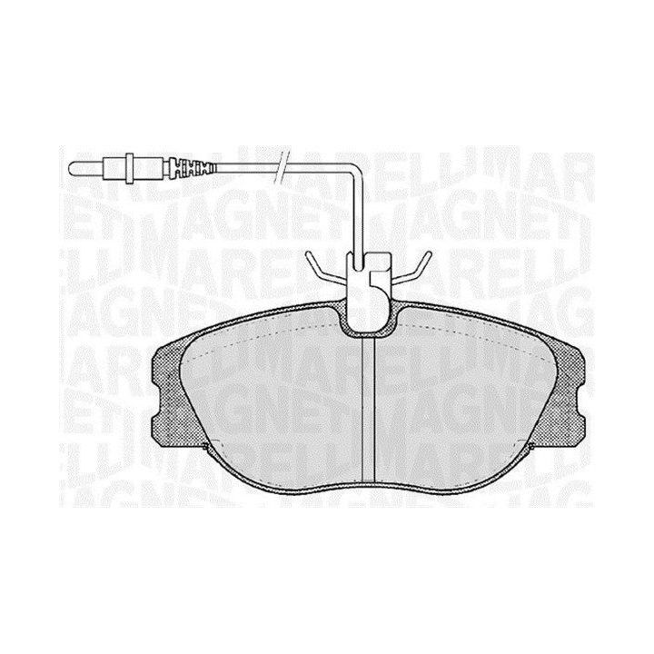 Stabdžių trinkelių rinkinys, diskinis stabdys MAGNETI MARELLI 363916060787