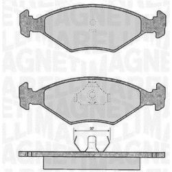 Stabdžių trinkelių rinkinys, diskinis stabdys MAGNETI MARELLI 363916060807