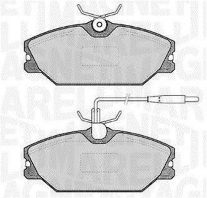 Stabdžių trinkelių rinkinys, diskinis stabdys MAGNETI MARELLI 363916060817
