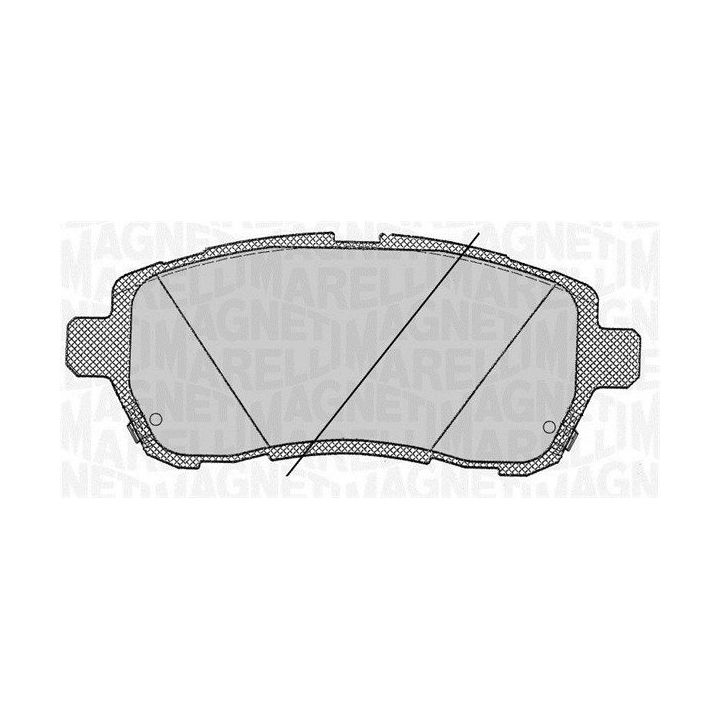 Stabdžių trinkelių rinkinys, diskinis stabdys MAGNETI MARELLI 363916060818