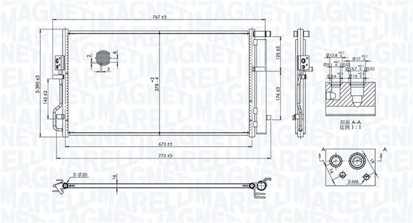 Kondensatorius, oro kondicionierius MAGNETI MARELLI 350203101100