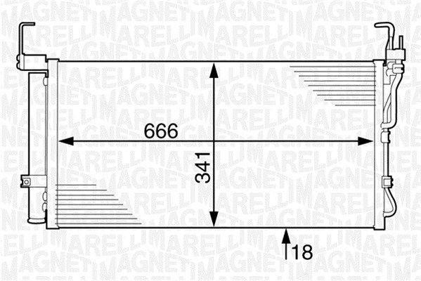 Kondensatorius, oro kondicionierius MAGNETI MARELLI 350203625000