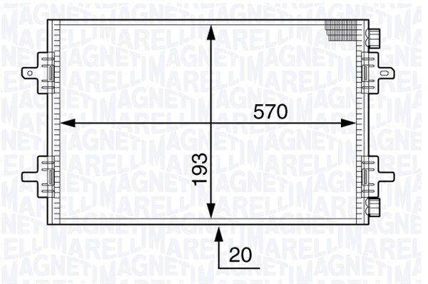 Kondensatorius, oro kondicionierius MAGNETI MARELLI 350203707000