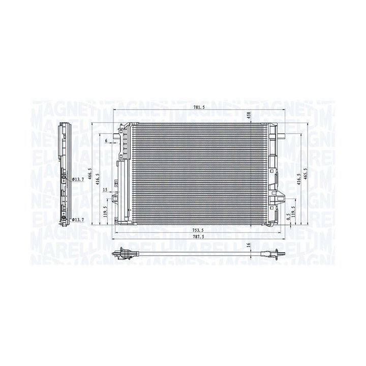 Kondensatorius, oro kondicionierius MAGNETI MARELLI 350203758000
