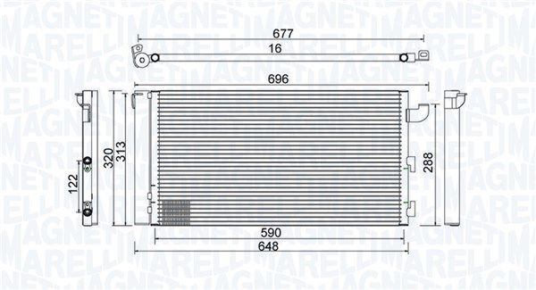 Kondensatorius, oro kondicionierius MAGNETI MARELLI 350203857000