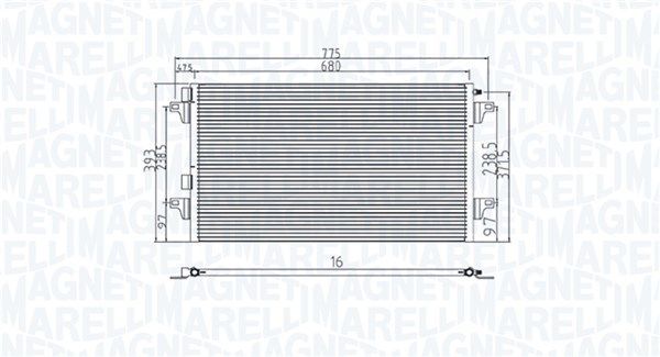 Kondensatorius, oro kondicionierius MAGNETI MARELLI 350203901000