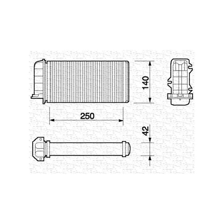 šilumokaitis, salono šildymas MAGNETI MARELLI 350218059000