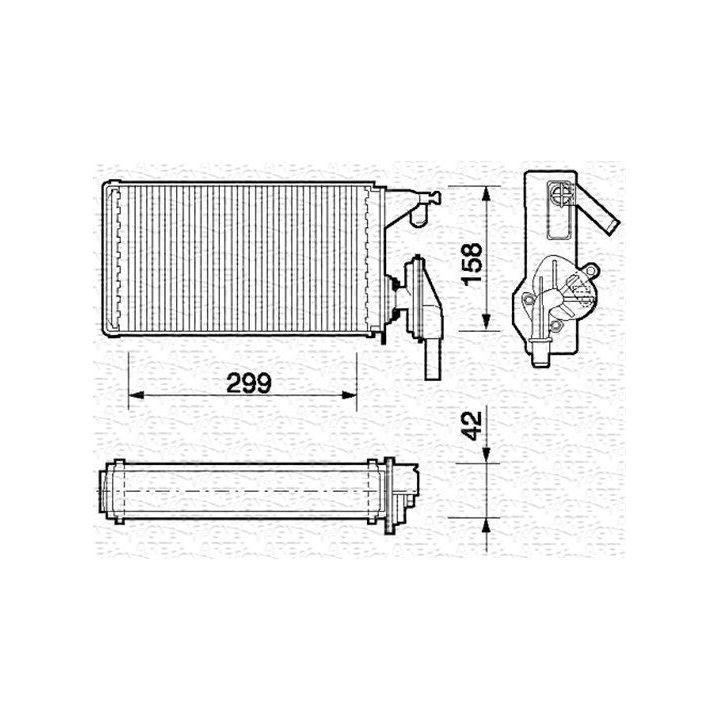šilumokaitis, salono šildymas MAGNETI MARELLI 350218063000