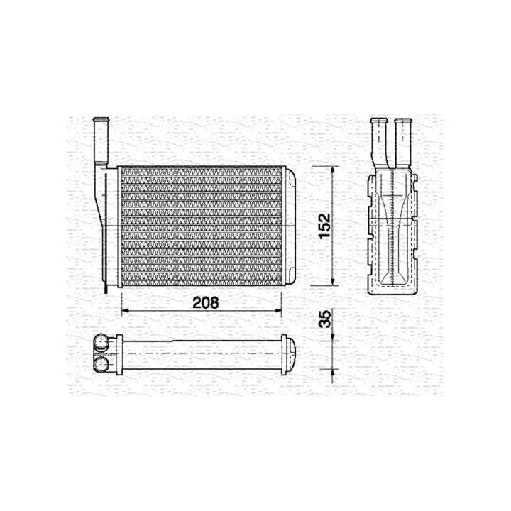 šilumokaitis, salono šildymas MAGNETI MARELLI 350218154000