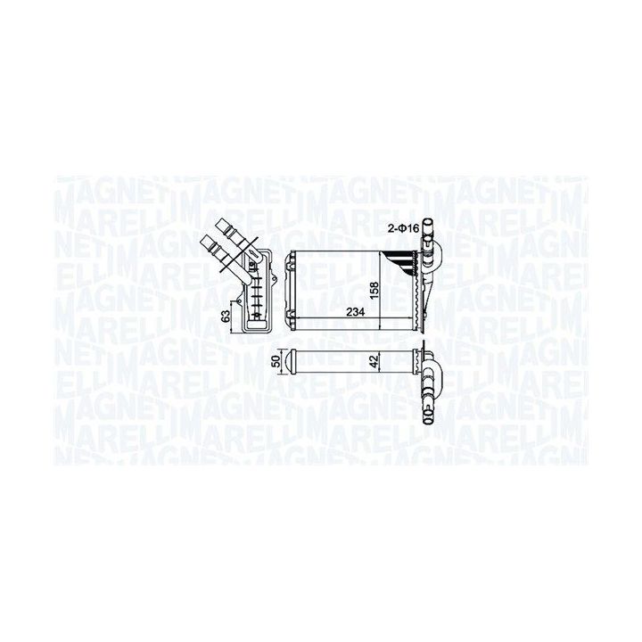 šilumokaitis, salono šildymas MAGNETI MARELLI 350218404000