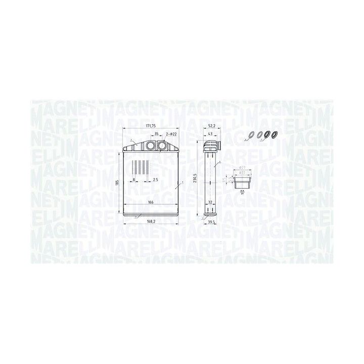 šilumokaitis, salono šildymas MAGNETI MARELLI 350218426000