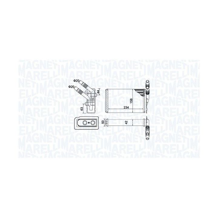 šilumokaitis, salono šildymas MAGNETI MARELLI 350218433000