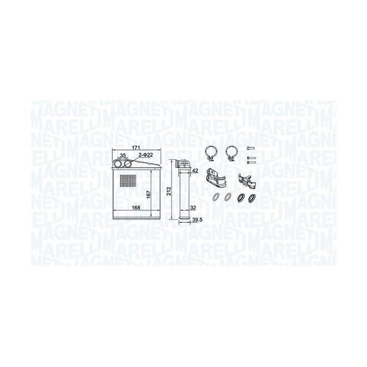 šilumokaitis, salono šildymas MAGNETI MARELLI 350218440000