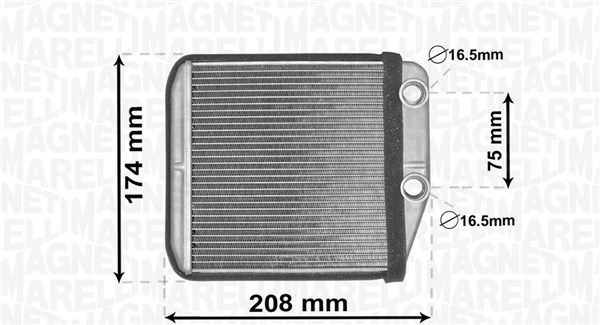 šilumokaitis, salono šildymas MAGNETI MARELLI 350218444000
