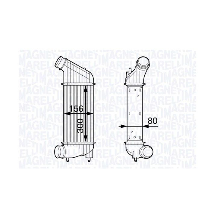 Tarpinis suslėgto oro aušintuvas, kompresorius MAGNETI MARELLI 351319202040