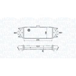 Tarpinis suslėgto oro aušintuvas, kompresorius MAGNETI MARELLI 351319204010