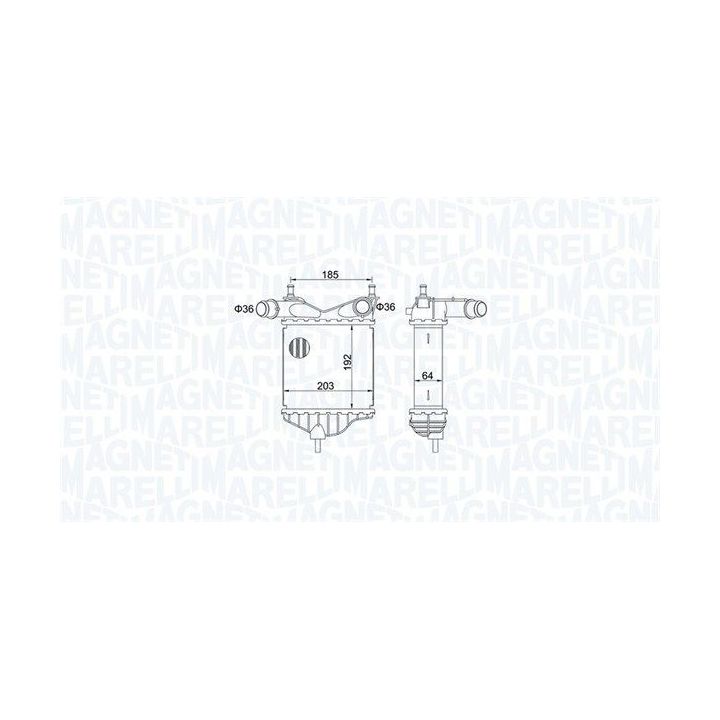 Tarpinis suslėgto oro aušintuvas, kompresorius MAGNETI MARELLI 351319204080