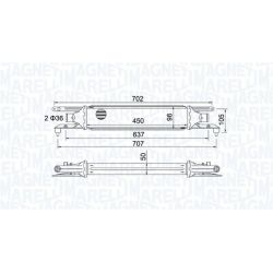 Tarpinis suslėgto oro aušintuvas, kompresorius MAGNETI MARELLI 351319204110