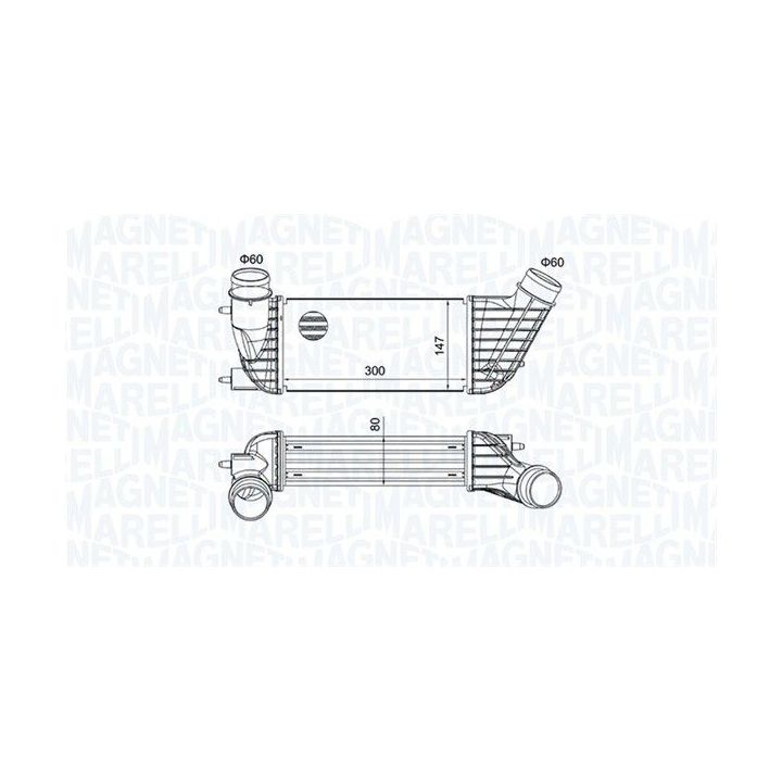 Tarpinis suslėgto oro aušintuvas, kompresorius MAGNETI MARELLI 351319204260