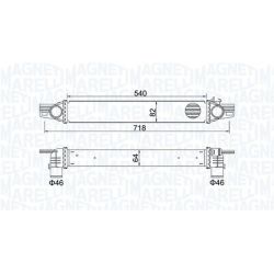 Tarpinis suslėgto oro aušintuvas, kompresorius MAGNETI MARELLI 351319204360