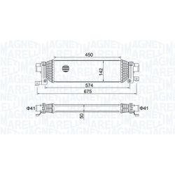 Tarpinis suslėgto oro aušintuvas, kompresorius MAGNETI MARELLI 351319204380