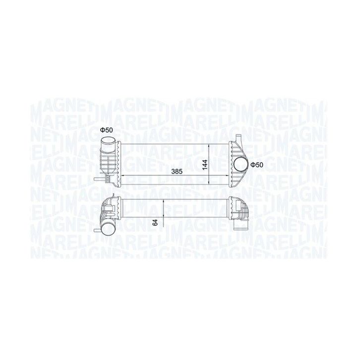 Tarpinis suslėgto oro aušintuvas, kompresorius MAGNETI MARELLI 351319204480