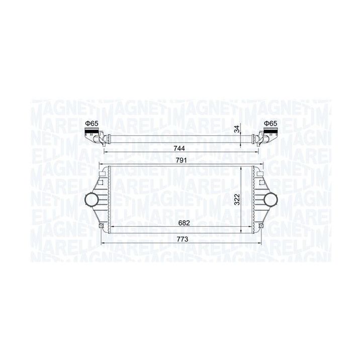 Tarpinis suslėgto oro aušintuvas, kompresorius MAGNETI MARELLI 351319204600