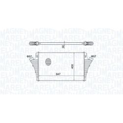 Tarpinis suslėgto oro aušintuvas, kompresorius MAGNETI MARELLI 351319204650