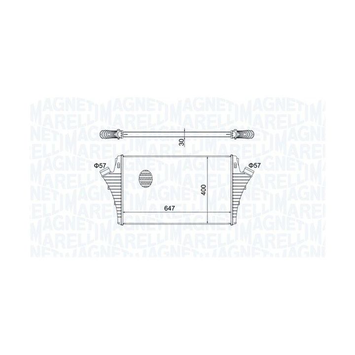 Tarpinis suslėgto oro aušintuvas, kompresorius MAGNETI MARELLI 351319204650