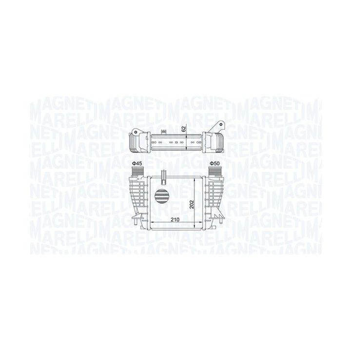 Tarpinis suslėgto oro aušintuvas, kompresorius MAGNETI MARELLI 351319204710