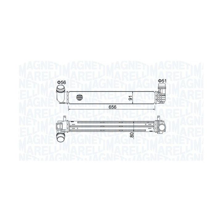 Tarpinis suslėgto oro aušintuvas, kompresorius MAGNETI MARELLI 351319204730