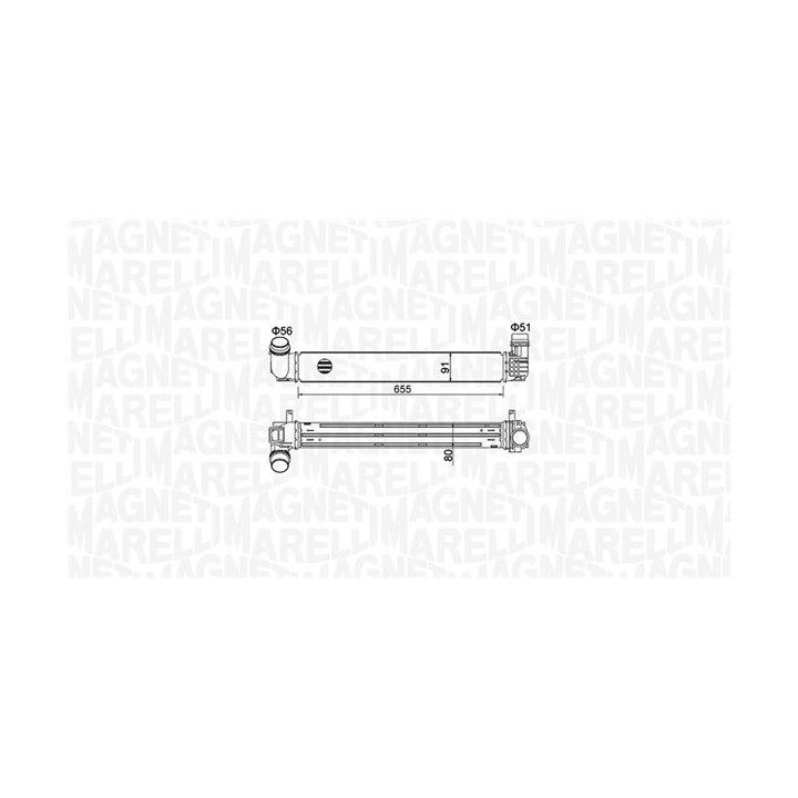 Tarpinis suslėgto oro aušintuvas, kompresorius MAGNETI MARELLI 351319204730