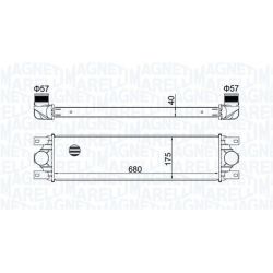 Tarpinis suslėgto oro aušintuvas, kompresorius MAGNETI MARELLI 351319204780