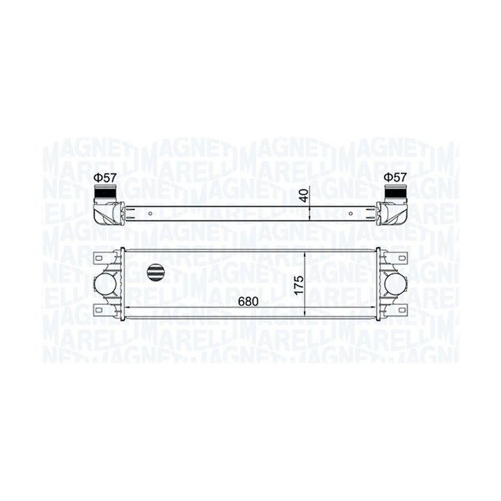 Tarpinis suslėgto oro aušintuvas, kompresorius MAGNETI MARELLI 351319204780