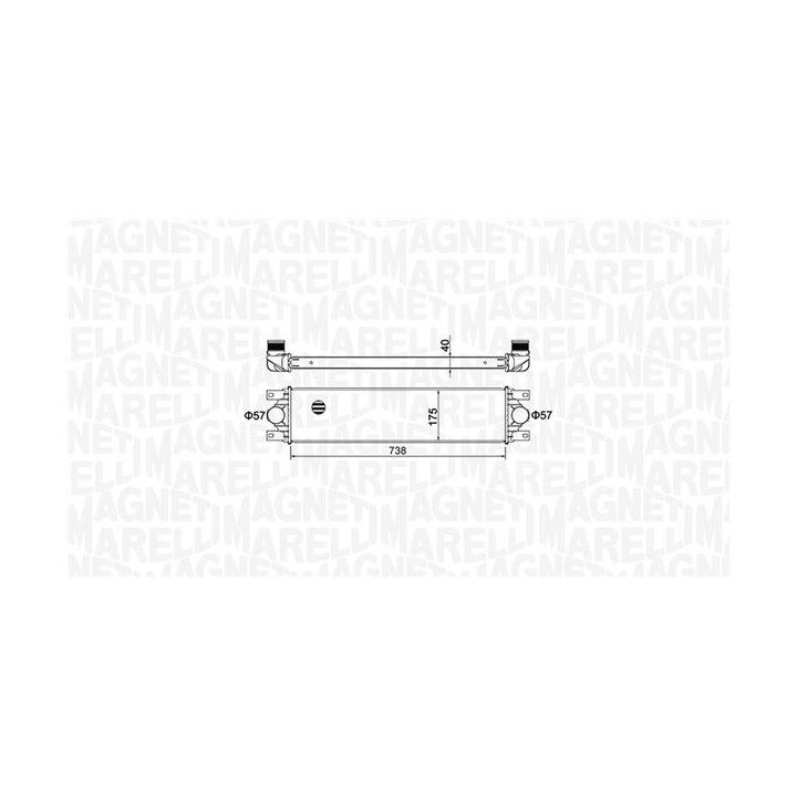 Tarpinis suslėgto oro aušintuvas, kompresorius MAGNETI MARELLI 351319204790