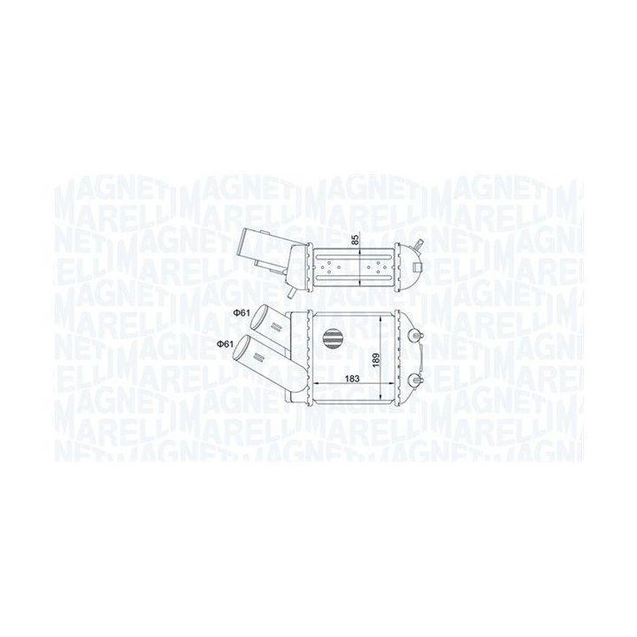 Tarpinis suslėgto oro aušintuvas, kompresorius MAGNETI MARELLI 351319205150