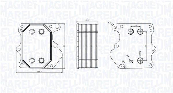 Alyvos aušintuvas, variklio alyva MAGNETI MARELLI 350300000500