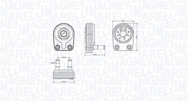 Alyvos aušintuvas, variklio alyva MAGNETI MARELLI 350300001400