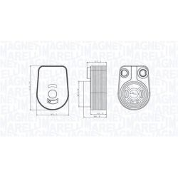 Alyvos aušintuvas, variklio alyva MAGNETI MARELLI 350300002800