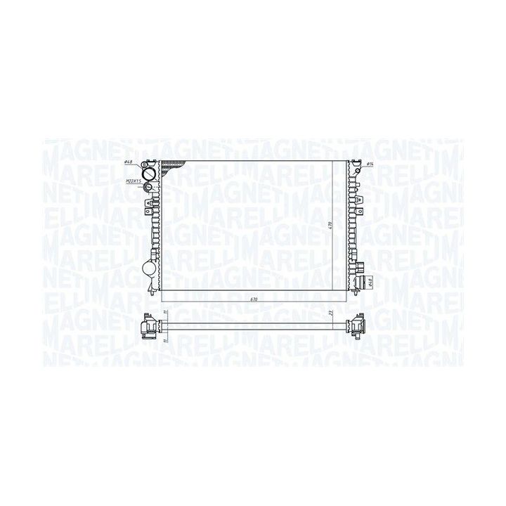 Radiatorius, variklio aušinimas MAGNETI MARELLI 350213102700