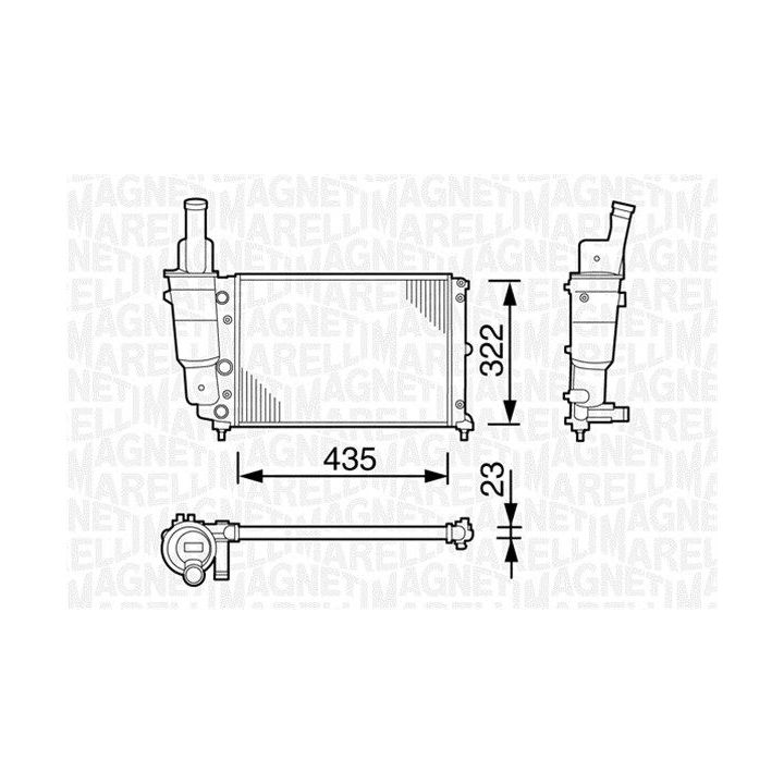 Radiatorius, variklio aušinimas MAGNETI MARELLI 350213113003