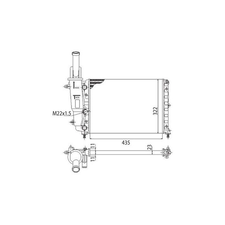 Radiatorius, variklio aušinimas MAGNETI MARELLI 350213113003