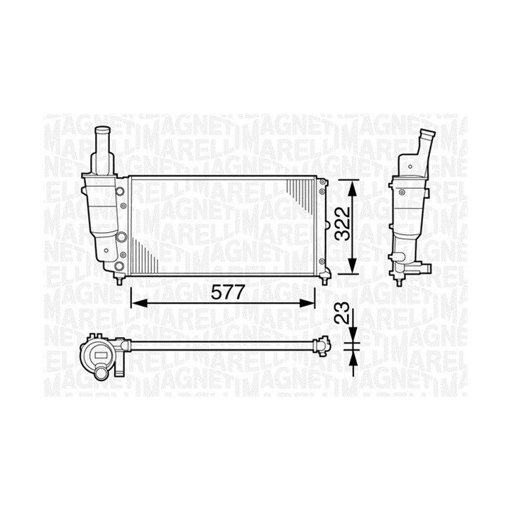 Radiatorius, variklio aušinimas MAGNETI MARELLI 350213114000