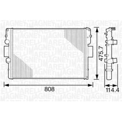 Radiatorius, variklio aušinimas MAGNETI MARELLI 350213120900