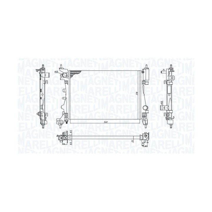 Radiatorius, variklio aušinimas MAGNETI MARELLI 350213130100