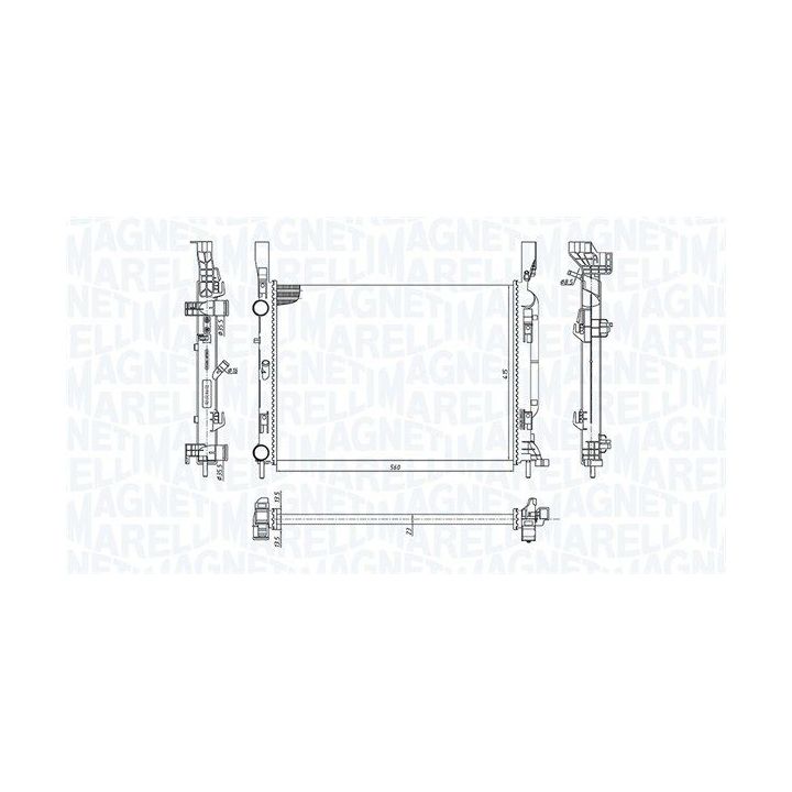 Radiatorius, variklio aušinimas MAGNETI MARELLI 350213142600