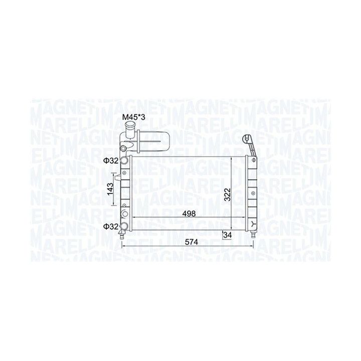 Radiatorius, variklio aušinimas MAGNETI MARELLI 350213154400