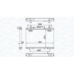 Radiatorius, variklio aušinimas MAGNETI MARELLI 350213154800