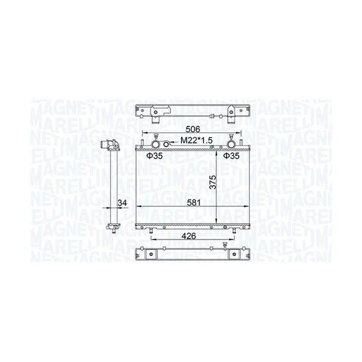 Radiatorius, variklio aušinimas MAGNETI MARELLI 350213154800